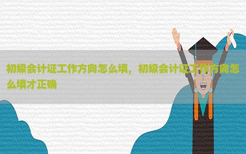 初级会计证工作方向怎么填，初级会计证工作方向怎么填才正确