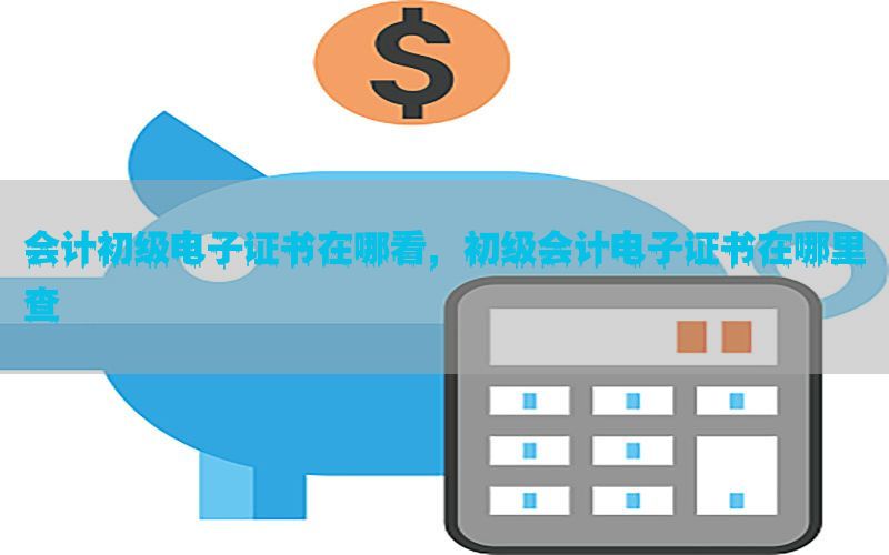 会计初级电子证书在哪看，初级会计电子证书在哪里查
