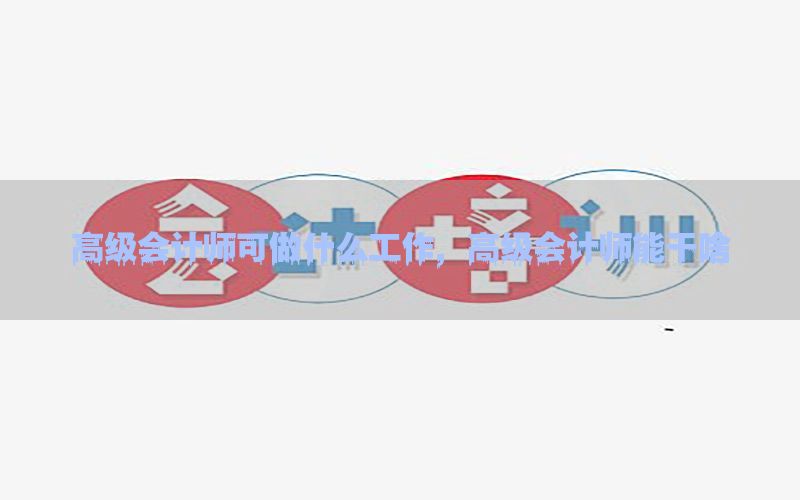 高级会计师可做什么工作，高级会计师能干啥