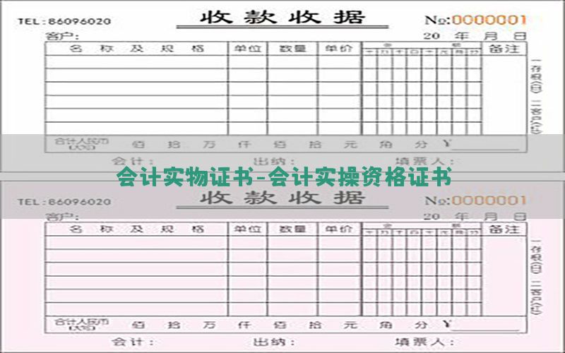 会计实物证书-会计实操资格证书