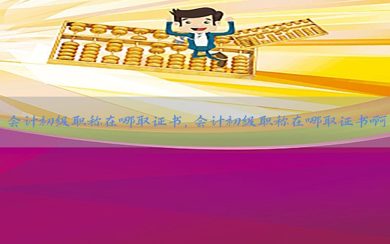 会计初级职称在哪取证书，会计初级职称在哪取证书啊