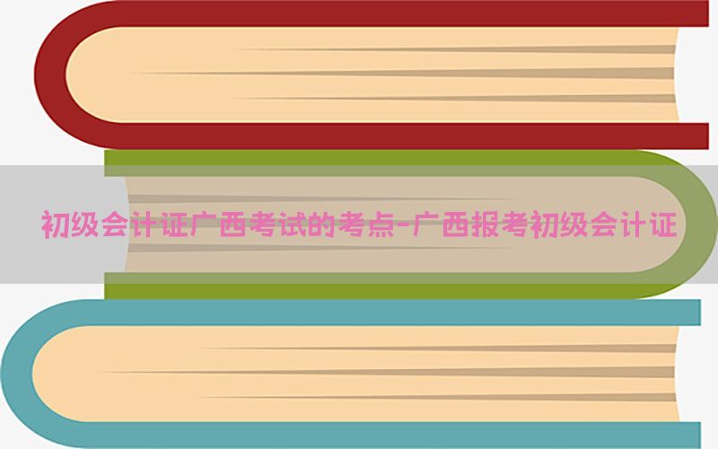 初级会计证广西考试的考点-广西报考初级会计证