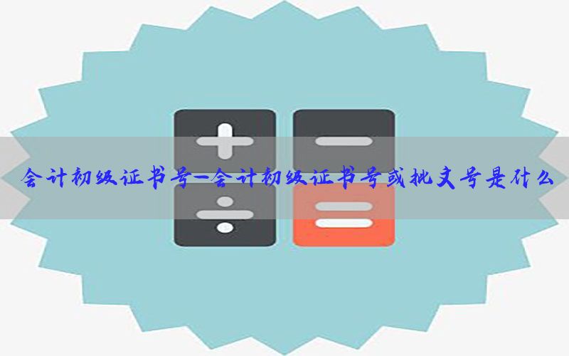 会计初级证书号-会计初级证书号或批文号是什么