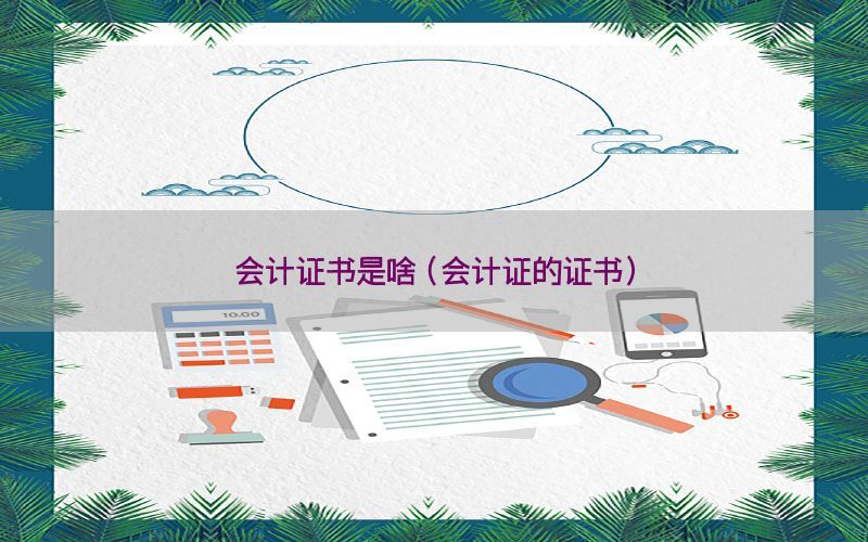 会计证书是啥（会计证的证书）