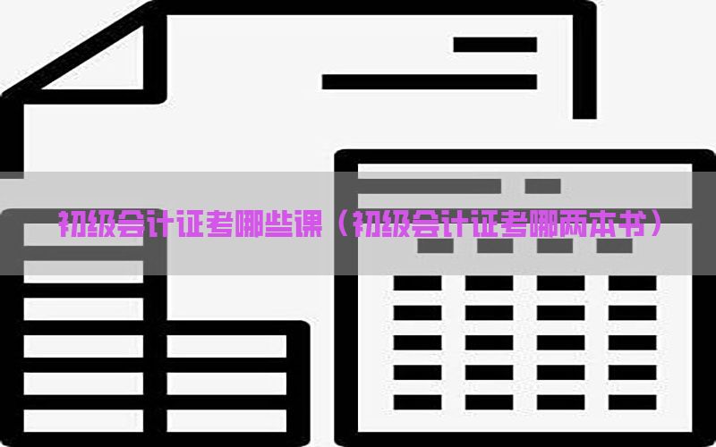 初级会计证考哪些课（初级会计证考哪两本书）