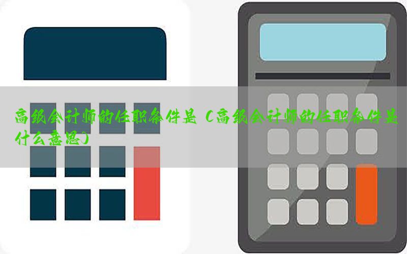 高级会计师的任职条件是（高级会计师的任职条件是什么意思）