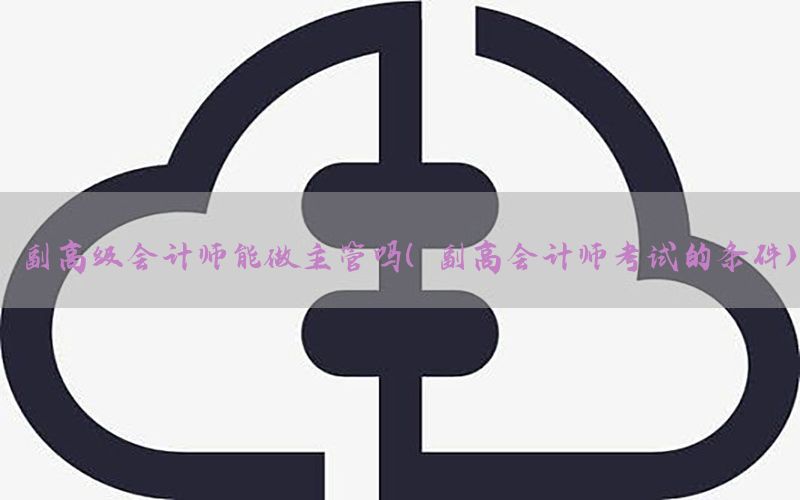 副高级会计师能做主管吗（副高会计师考试的条件）