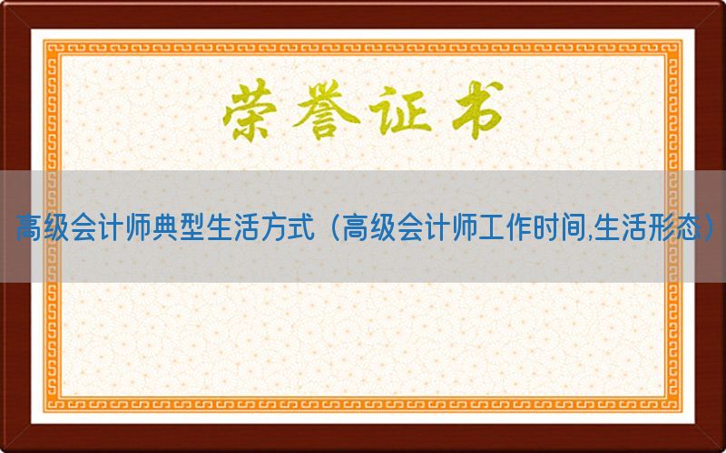 高级会计师典型生活方式（高级会计师工作时间,生活形态）