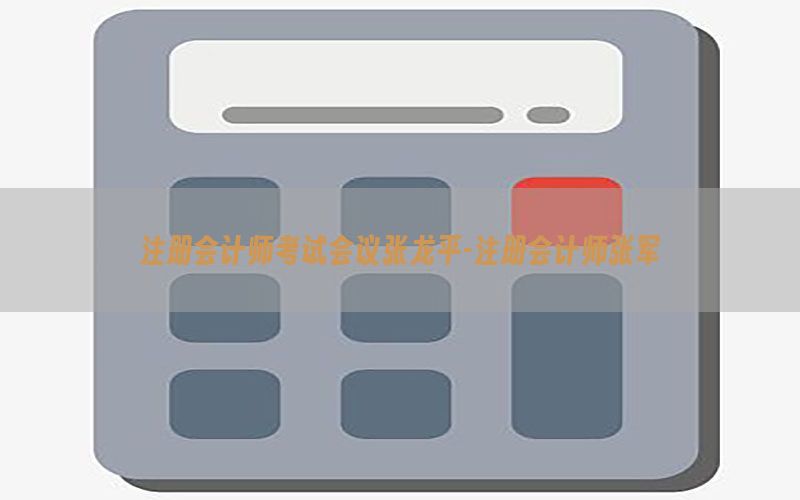 注册会计师考试会议张龙平-注册会计师张军