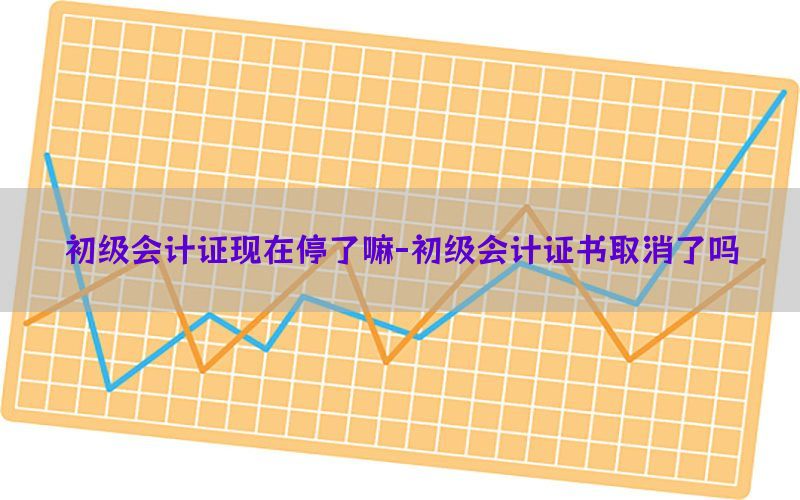 初级会计证现在停了嘛-初级会计证书取消了吗