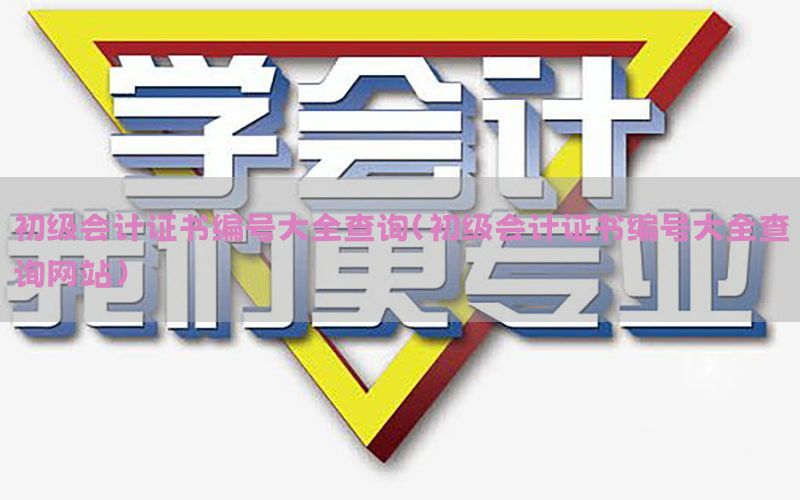 初级会计证书编号大全查询（初级会计证书编号大全查询网站）