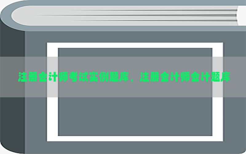 注册会计师考试实例题库，注册会计师会计题库