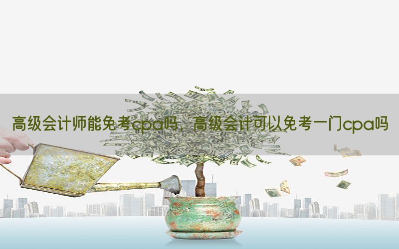 高级会计师能免考cpa吗，高级会计可以免考一门cpa吗