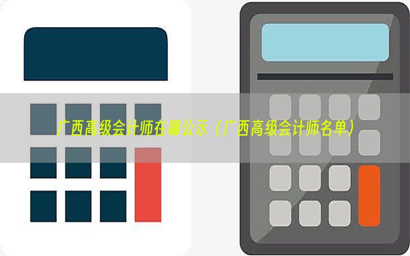 广西高级会计师在哪公示（广西高级会计师名单）