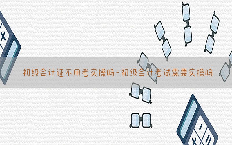初级会计证不用考实操吗-初级会计考试需要实操吗