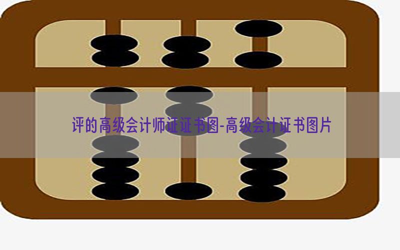 评的高级会计师证证书图-高级会计证书图片