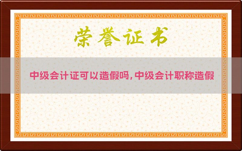 中级会计证可以造假吗，中级会计职称造假