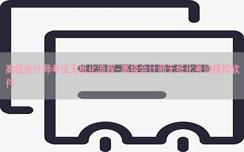 高级会计师考试无纸化流程-高级会计师无纸化考试模拟软件