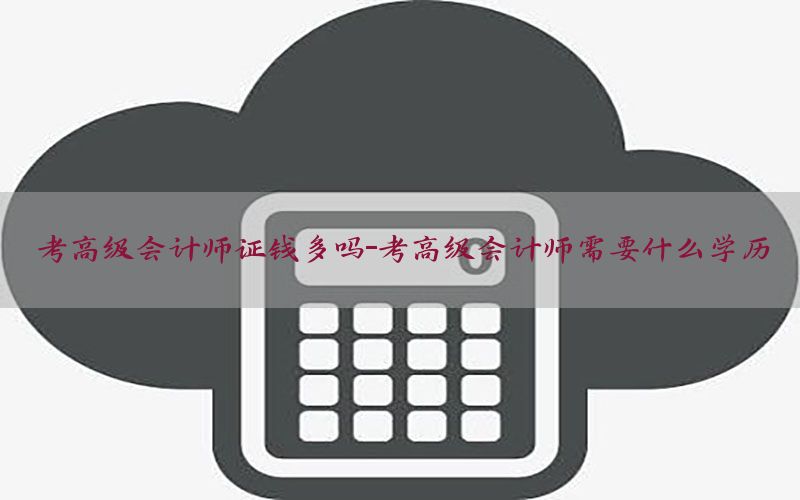 考高级会计师证钱多吗-考高级会计师需要什么学历