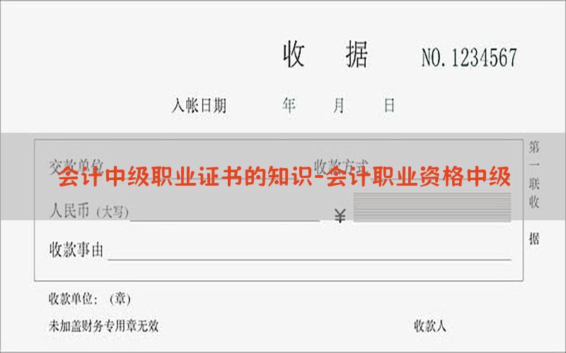 会计中级职业证书的知识-会计职业资格中级