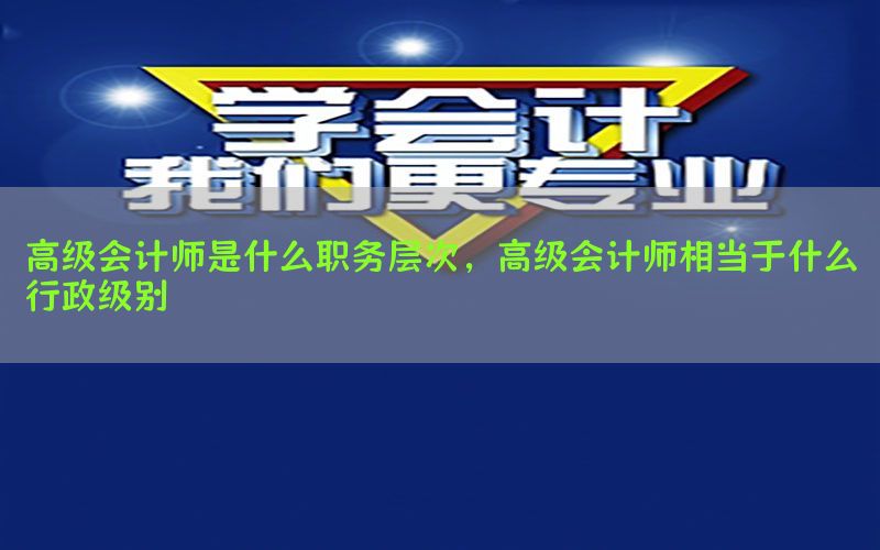 高级会计师是什么职务层次，高级会计师相当于什么行政级别