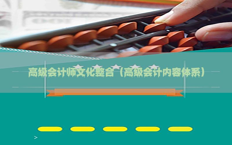 高级会计师文化整合（高级会计内容体系）