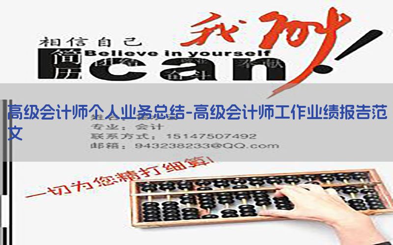 高级会计师个人业务总结-高级会计师工作业绩报告范文