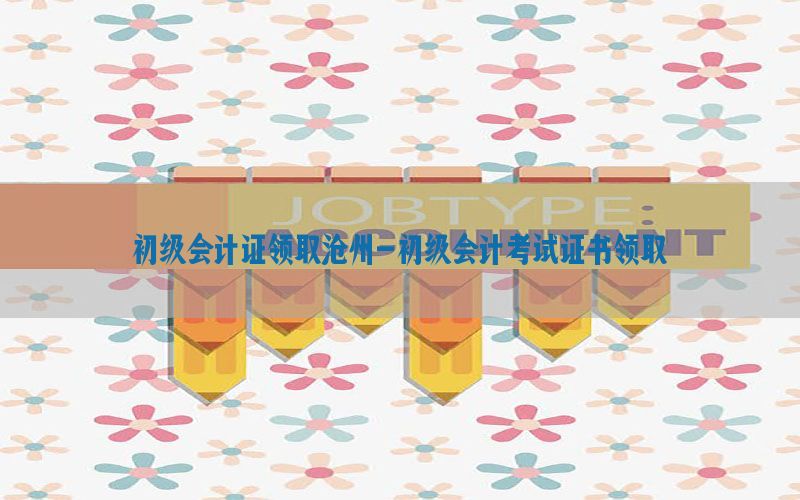 初级会计证领取沧州-初级会计考试证书领取