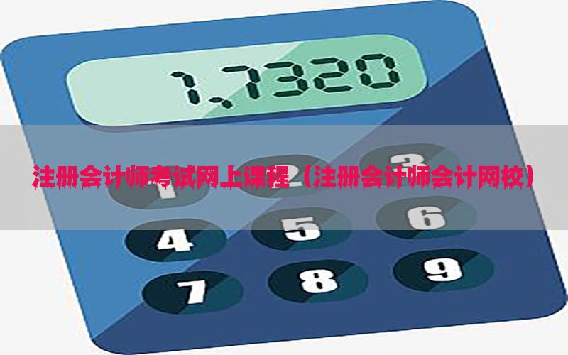 注册会计师考试网上课程（注册会计师会计网校）