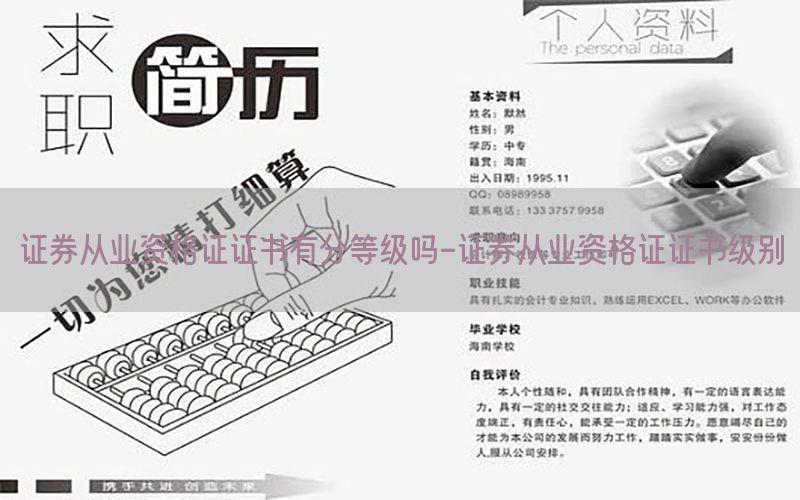 证券从业资格证证书有分等级吗-证券从业资格证证书级别
