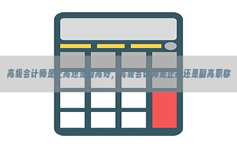 高级会计师是正高还是副高好，高级会计师是正高还是副高职称