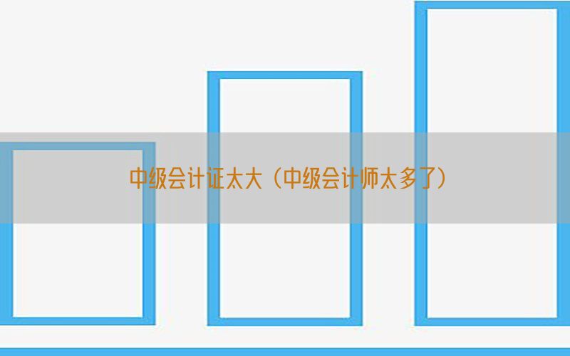 中级会计证太大（中级会计师太多了）
