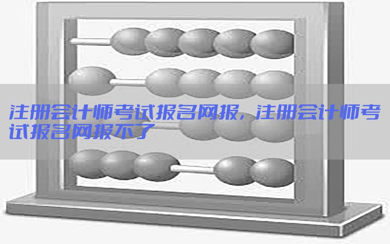 注册会计师考试报名网报，注册会计师考试报名网报不了