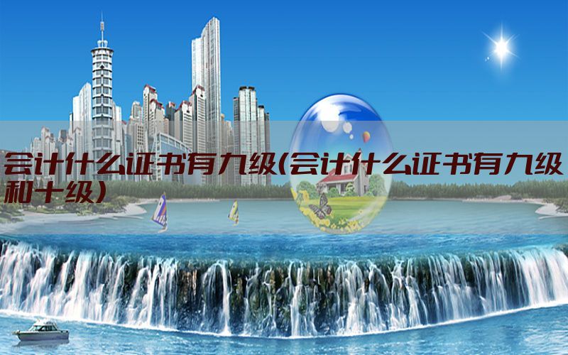 会计什么证书有九级（会计什么证书有九级和十级）
