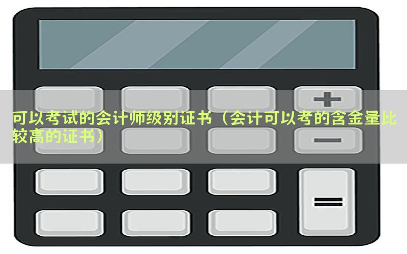 可以考试的会计师级别证书（会计可以考的含金量比较高的证书）