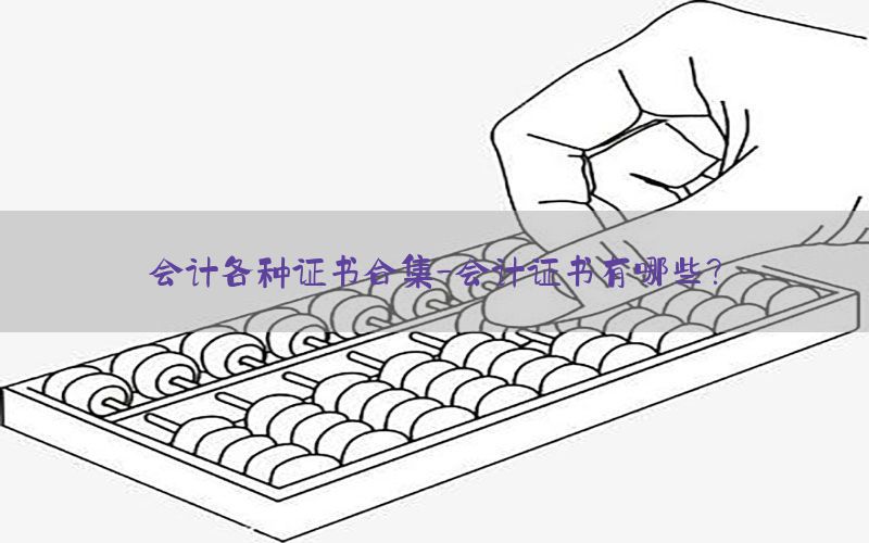 会计各种证书合集-会计证书有哪些?
