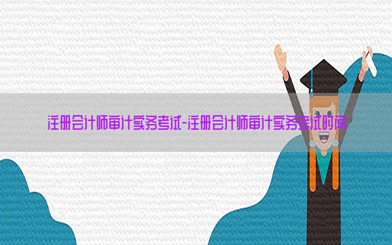 注册会计师审计实务考试-注册会计师审计实务考试时间