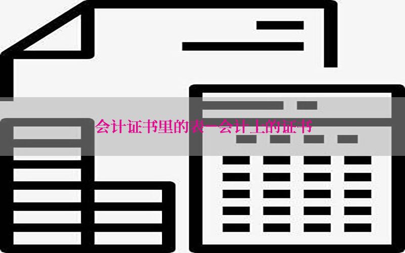 会计证书里的表-会计上的证书