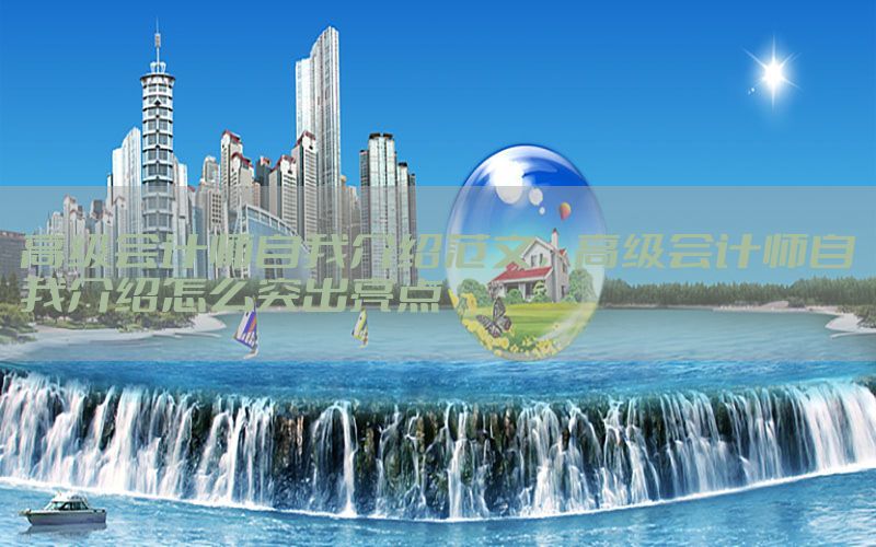 高级会计师自我介绍范文，高级会计师自我介绍怎么突出亮点
