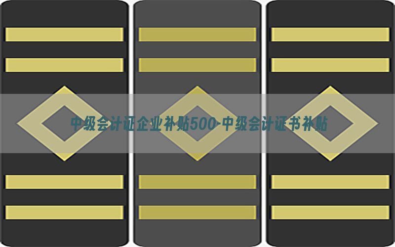 中级会计证企业补贴500-中级会计证书补贴