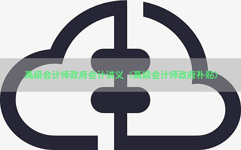 高级会计师政府会计讲义（高级会计师政府补贴）