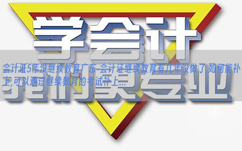 会计证5年没继续教育广东-会计证继续教育有几年没做了,如何能补上,可以通过继续教