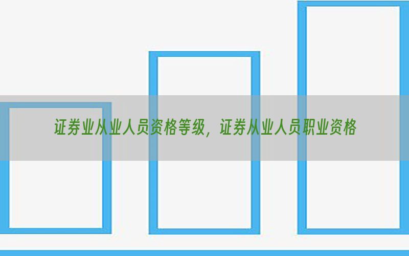证券业从业人员资格等级，证券从业人员职业资格
