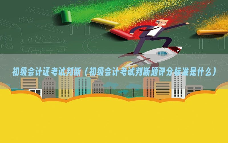 初级会计证考试判断（初级会计考试判断题评分标准是什么）