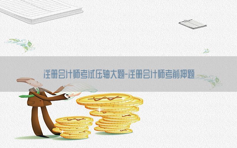 注册会计师考试压轴大题-注册会计师考前押题