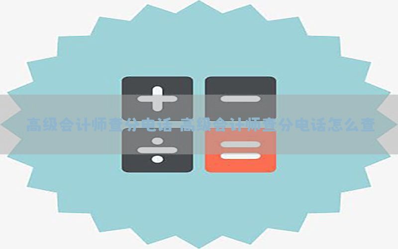 高级会计师查分电话，高级会计师查分电话怎么查